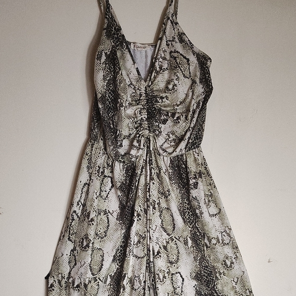 Rolla Coster Gray Velvet Jumpsuit with Spaghetti Straps - Picture 2 of 5